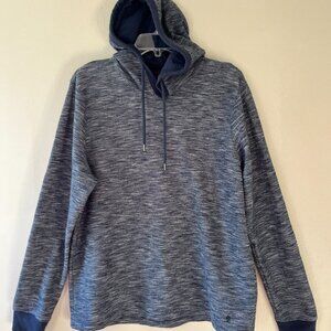 Ike Behar Sz L Mens Heather Blue Sweater Hooded Pullover Sweatshirt‎ Shirt